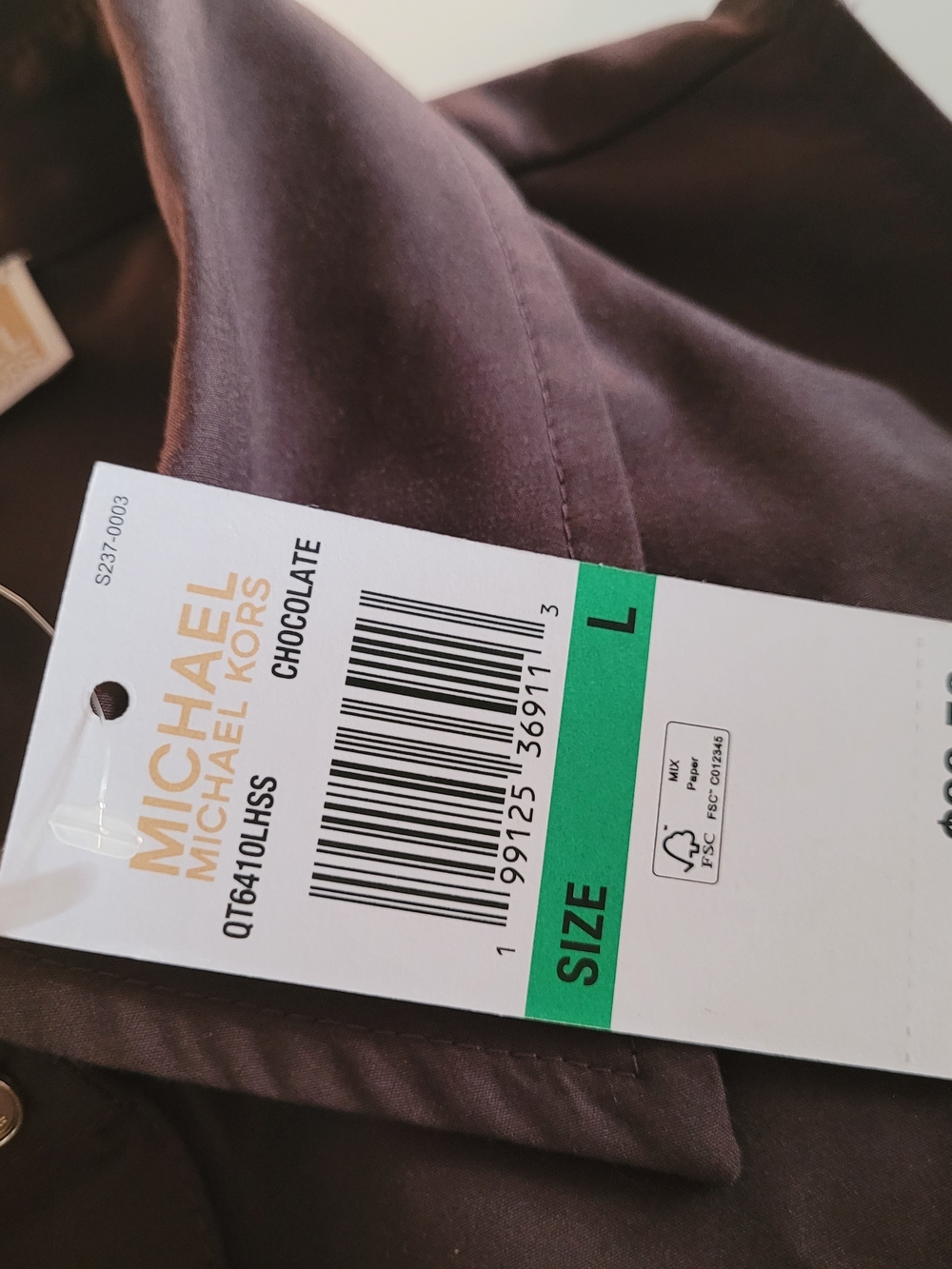 Michael Kors Sleeveless Button-Front Top in Dark Brown - Picture 3 of 9